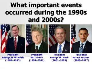 What important events occurred during the  1990s and 2000s?