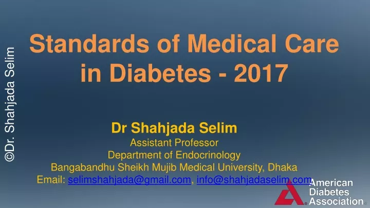 standards of medical care in diabetes 2017