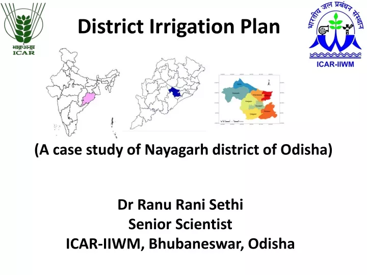 district irrigation plan