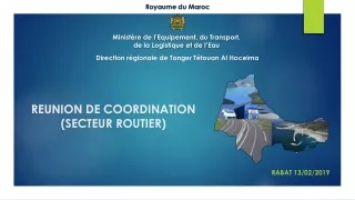 REUNION DE COORDINATION (SECTEUR ROUTIER)