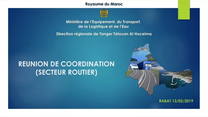 reunion de coordination secteur routier