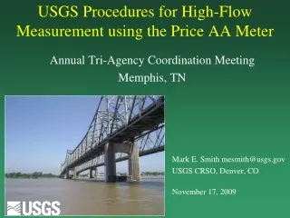 USGS Procedures for High-Flow Measurement using the Price AA Meter