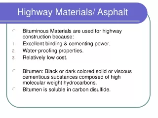 Highway Materials/ Asphalt