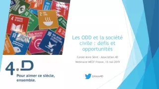 Les ODD et la société civile : défis et opportunités