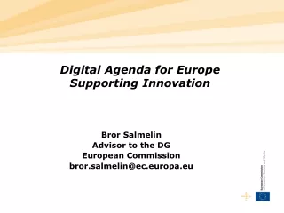 Digital Agenda for Europe Supporting Innovation