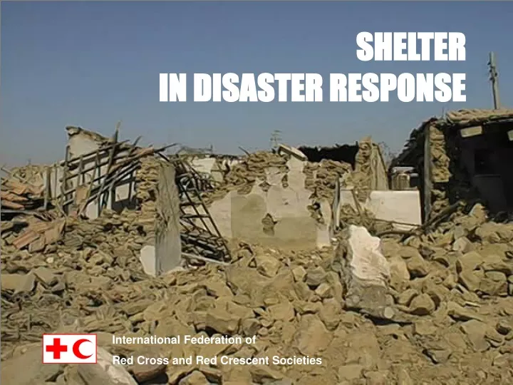 shelter in disaster response