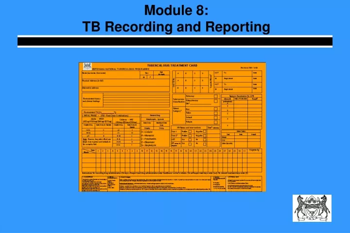 module 8 tb recording and reporting