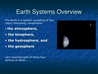 Earth Systems Overview