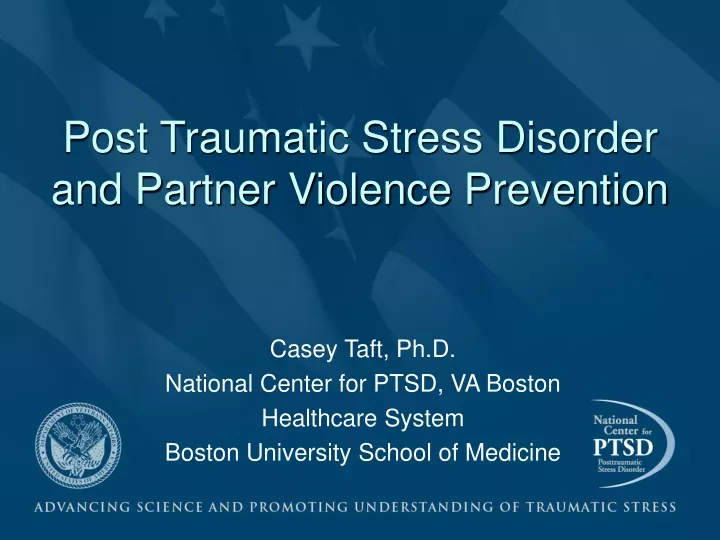 post traumatic stress disorder and partner