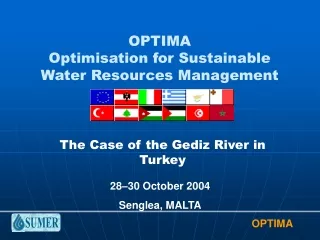 OPTIMA Optimisation for Sustainable Water Resources Management