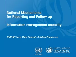 National Mechanisms  for Reporting and Follow-up  Information management capacity