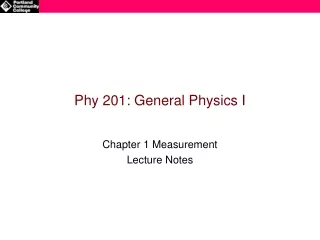 Phy 201: General Physics I