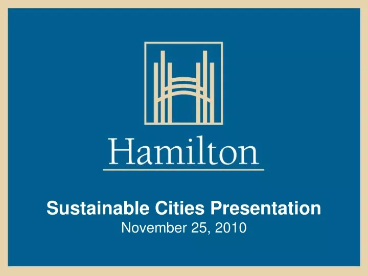 sustainable cities presentation november 25 2010