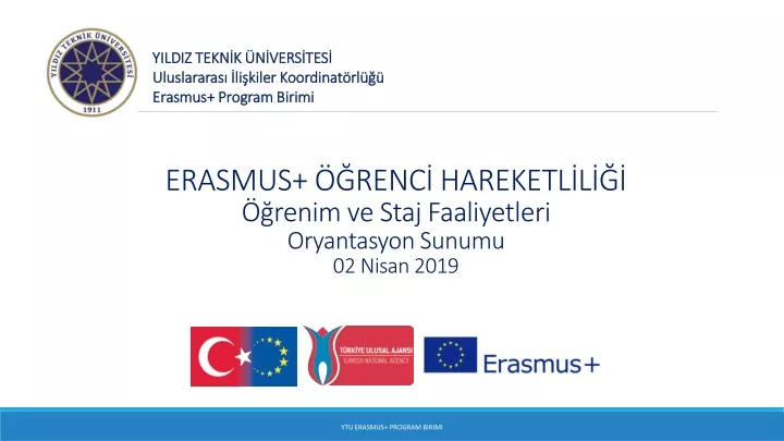 erasmus renc hareketl l renim ve staj faaliyetleri oryantasyon sunumu 02 nisan 2019