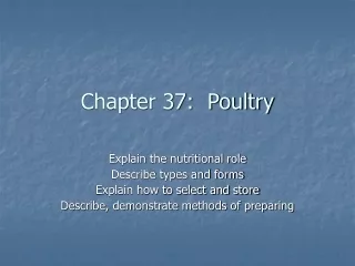 Chapter 37:  Poultry