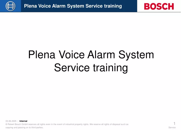 plena voice alarm system service training