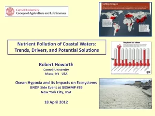 Robert Howarth  Cornell University Ithaca, NY   USA Ocean Hypoxia and its Impacts on Ecosystems