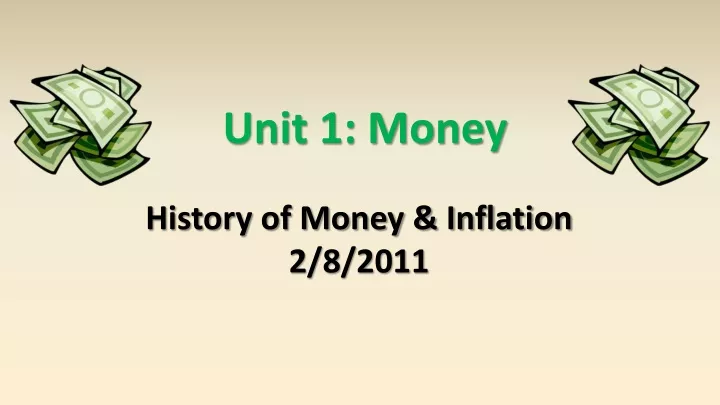 unit 1 money