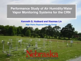Performance Study of Air Humidity/Water Vapor Monitoring Systems for the CRN