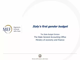 Italy’s first gender budget