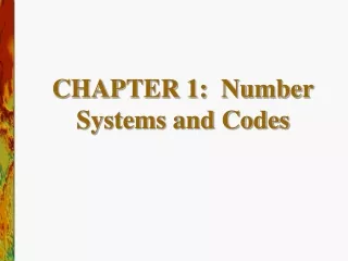 CHAPTER 1:  Number Systems and Codes