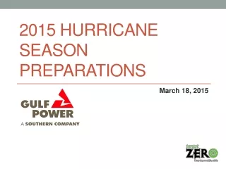 2015 Hurricane Season Preparations