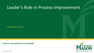 Leader’s Role in Process Improvement