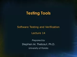 Testing Tools