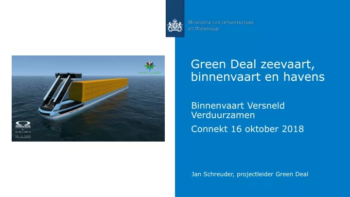 green deal zeevaart binnenvaart en havens