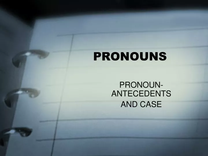 pronouns