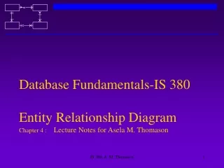 Database Fundamentals-IS 380 Entity Relationship Diagram