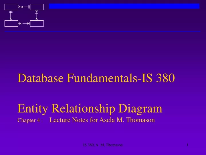 database fundamentals is 380 entity relationship