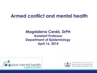 Armed conflict and mental health