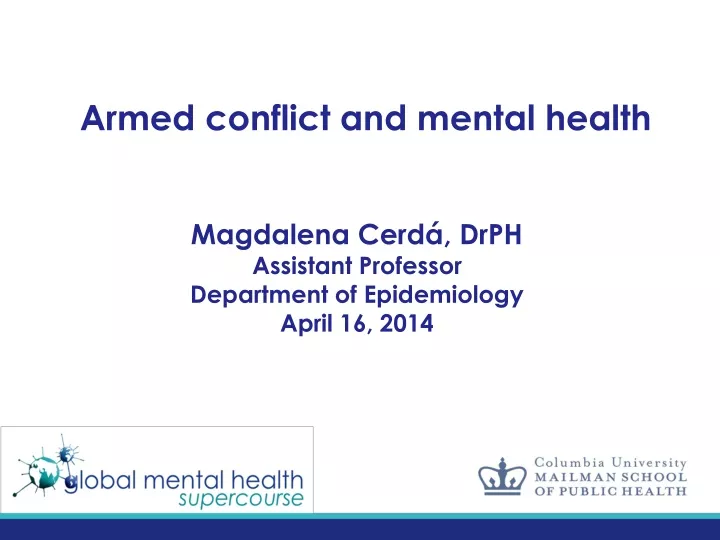 armed conflict and mental health