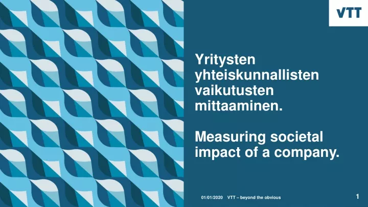 yritysten yhteiskunnallisten vaikutusten mittaaminen measuring societal impact of a company