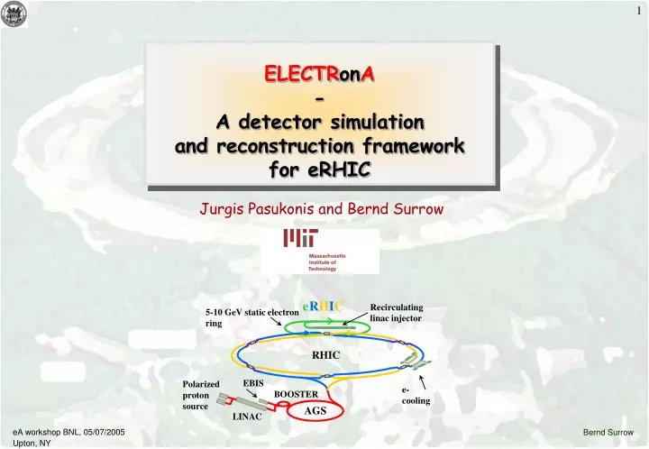 electr on a a detector simulation and reconstruction framework for erhic