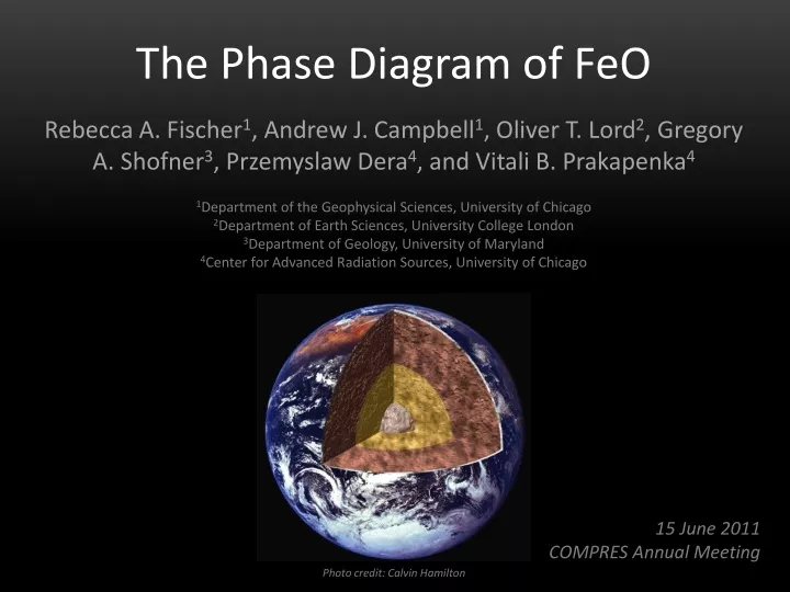 the phase diagram of feo