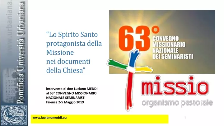 lo spirito santo protagonista della missione