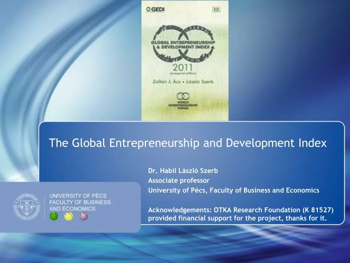 the global entrepreneurship and development index