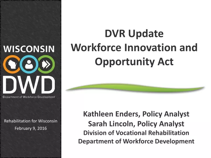 dvr update workforce innovation and opportunity