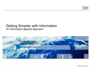 Getting Smarter with Information An Information Agenda Approach