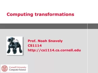 Computing transformations
