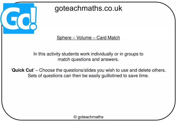 sphere volume card match in this activity