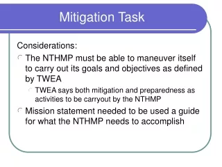 Mitigation Task
