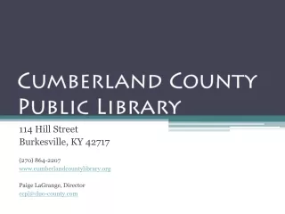 Cumberland County Public Library
