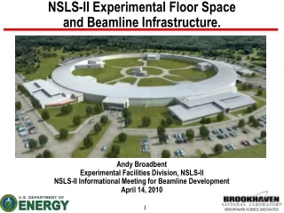 NSLS-II Experimental Floor Space  and Beamline Infrastructure.