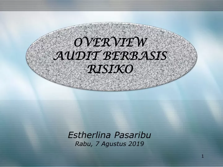 overview audit berbasis risiko