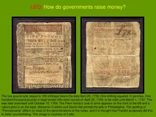 LEQ: How do governments raise money?