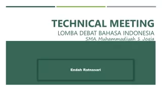 Technical Meeting Lomba Debat Bahasa Indonesia SMA Muhammadiyah 1 Jogja