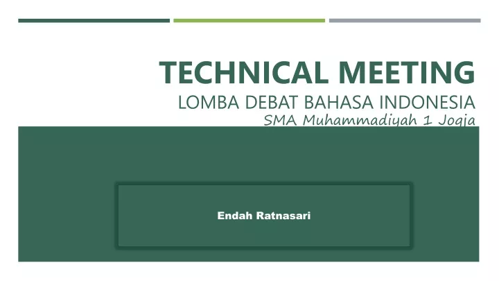 technical meeting lomba debat bahasa indonesia sma muhammadiyah 1 jogja